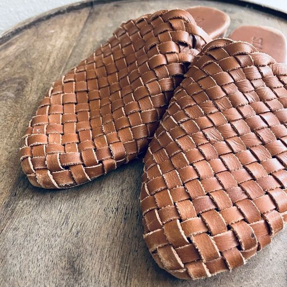 St. Agni Woven Slides Leather Women’s 39 US 9 - Picture 2 of 7